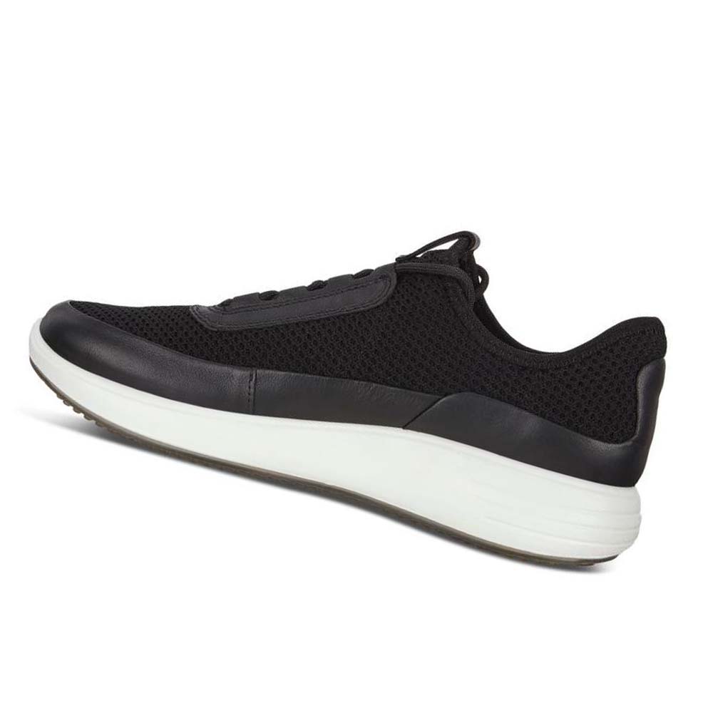 Women's Ecco Soft 7 Runner Sneakers Black | USA 240UZG